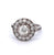 Art Deco French GIA 1.19 Carats Old European Cut Diamond Platinum Target Ring