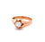 Edwardian Old Mine Cut Diamond 14 Karat Rose Gold Belcher Solitaire Ring