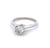 Mid Century GIA 1.06 Carats Old European Cut Diamond 18k White Gold Solitaire Ring