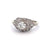 Art Deco Old European Cut Diamond Platinum 14k White Gold Ring