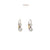 Antique Inspired Diamond Platinum 18 Karat Yellow Gold Drop Earrings