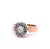 Late Victorian Diamond Silver 14 Karat Rose Gold Flower Cluster Ring