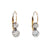 Antique Inspired 1.07 Carat Diamond Platinum 18 Karat Yellow Gold Drop Earrings