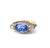 Art Nouveau GIA Sapphire Gold Three Stone Ring