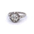 Art Deco French GIA 1.73 Carats Old European Cut Diamond Platinum Ring
