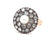 Georgian Pearl Rose Cut Diamond 14 Karat Rose Gold Silver Foil Back Dinner Ring
