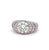 Art Deco French GIA 2.02 Carats Round Brilliant Cut Diamond Platinum Ring