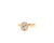 Antique GIA 0.71 Carat Old European Cut Diamond 14 Karat Rose Gold Cluster Ring