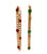 Vintage Italian Ruby Emerald 18 Karat Yellow Gold Link Bracelet Set
