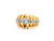 Vintage Old European Cut Diamond 14 Karat Yellow Gold Dome Ring
