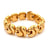 Vintage Italian 18k Yellow Gold Wave Link Bracelet