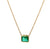 2.08 Carats Emerald 18k Yellow Gold Bezel Set Necklace