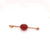 Mid Century Cabochon Cut Carnelian 14k Yellow Gold Brooch