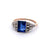 Late Victorian GIA Burma No Heat Sapphire Diamond 14k Rose Gold Silver Ring
