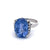 Vintage GIA 8.36 Carats Ceylon No Heat Sapphire Diamond Platinum Ring