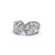 Mid Century Diamond Platinum Double Swirl Ring