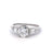 Mid Century GIA 1.13 Carats Round Brilliant Cut Diamond Platinum Ring