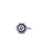 Art Deco Inspired 0.78 Carat Diamond Sapphire Flower Halo Platinum Ring