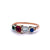 Georgian Diamond Ruby Sapphire Emerald 18 Karat Rose Gold Harlequin Ring