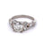 Art Deco Inspired English GIA 0.93 Carats Round Brilliant Cut Platinum Ring