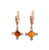 Citrine Diamond 18 Karat Rose Gold Dangle Earrings