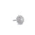 Vintage 3.45 Carats Brilliant Cut Diamonds Platinum Cluster Ring
