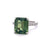 GIA 7.03 Carats No Heat Yellowish Green Sapphire Diamond Platinum Ring