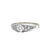 Art Deco Old Mine Cut Diamond 18 Karat White Gold Ring