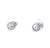 One Carat Old European Cut Diamonds 18 Karat White Gold Stud Earrings