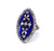 Georgian Diamond Enamel 18 Karat Gold Silver Ring