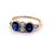 Edwardian Sapphire Diamond 14k Yellow Gold Platinum Ring