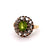 Antique Inspired 1.73 Carats Peridot Diamond 14 Karat Gold Cluster Ring