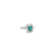 Art Deco Inspired 0. 70 Carat Emerald Diamond Platinum Ring