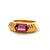 Vintage Bvlgari Pink Tourmaline 18 Karat Yellow Gold Solitaire Ring