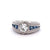 Art Deco Diamond Sapphire Platinum Bezel Set Ring