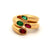 Vintage Cartier Gemstone 18k Yellow Gold Ellipse Deux Tetes Croisees Bypass Ring Set