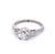 Mid Century GIA 1.18 Carats Old European Cut Diamond 18k White Gold Ring