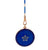 Edwardian Diamond Royal Blue Guilloche Enamel 14k Yellow Gold Locket and Chain Necklace
