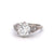 Mid Century French GIA 2.71 Carats Old Mine Cut Diamond 18k White Gold Ring