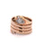 Late Victorian Diamond 14 Karat Rose Gold Wrapped Snake Ring