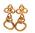 Vintage 18 Karat Yellow Gold Knot Ear Clip Earrings