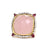 Rose Quartz Diamond Pink Tourmaline 18 Karat Yellow Gold Cocktail Ring