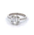 GIA 1.55 Carats Cushion Cut Diamond Platinum Ring
