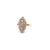 Mid Century French 0.60 Carat Diamond 18 Karat Gold Navette Ring