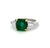 Vintage GIA Zambian Emerald Diamond Platinum 18 Karat Yellow Gold Ring