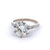 Mid Century French GIA 2.98 Carats Round Brilliant Cut Diamond Platinum Ring