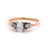 Edwardian GIA 0.62 Carats Cushion Cut Diamond 14 Karat Rose Gold Platinum Ring