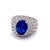 Vintage GIA 5.00 Carats Ceylon No Heat Sapphire Diamond 18k White Gold Ring