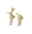 Vintage Jose Hess Diamond 14k Yellow Gold Golfers Pendant Set