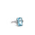 Art Deco Inspired 4.72 Carats Aquamarine Diamond Platinum Ring